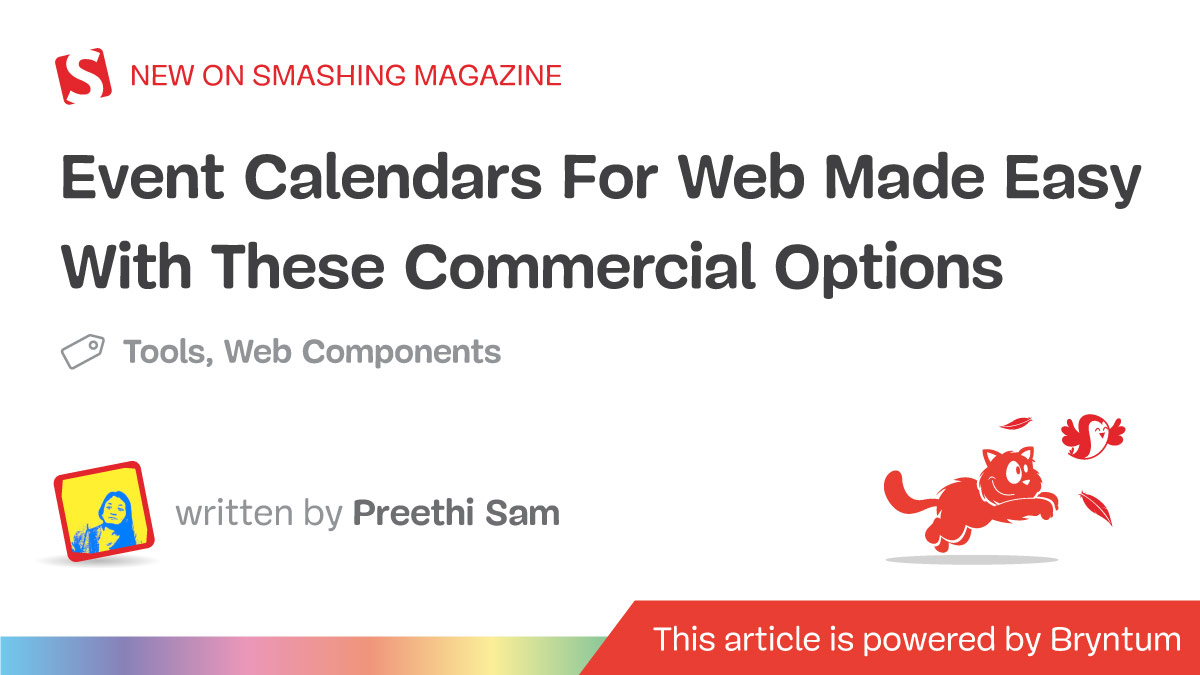 تقویم رویداد برای وب با این گزینه های تجاری آسان شده است - مجله Smashing