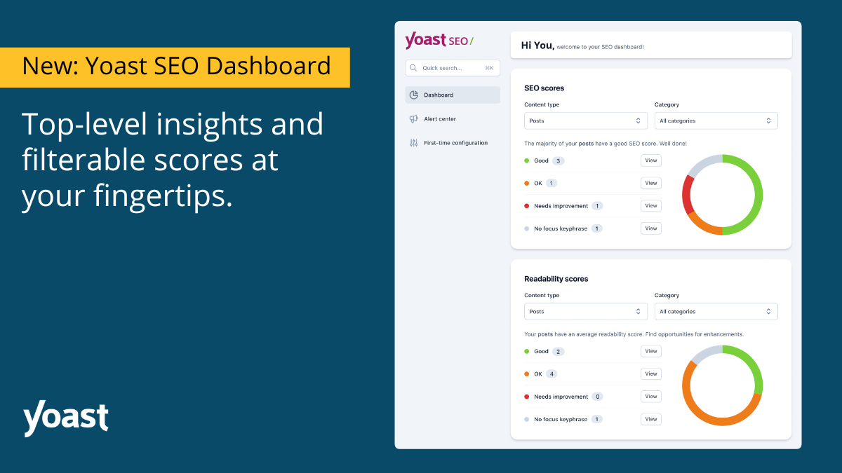 با داشبورد جدید Yoast SEO شفافیت فوری در سئوی خود دریافت کنید